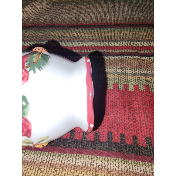 Collectible Bico Porcelain Salt & Pepper Shakers Pinecone Ribbon Flower Decor - Picture 6 of 8